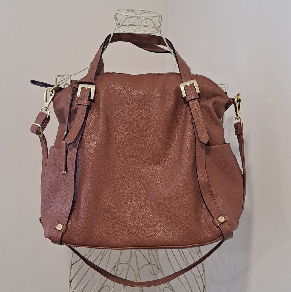 Steve Madden Brown Vegan Leather Western Boho Classic Handbag.